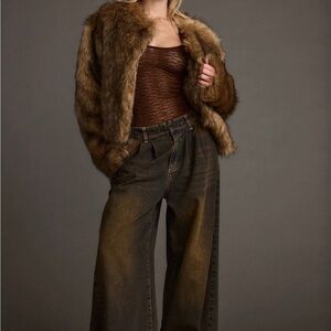 Misty Brown Faux Fur Jackets